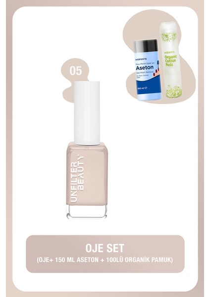 No:05 Oje + 150 ml Aseton + 100 Adet Pamuk