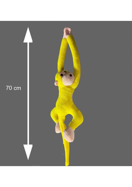 Elleri Yapışan Oyun ve Uyku Arkadaşı 70 cm Peluş Maymun Oyuncak - Hediyelik - Aksesuar ve Süs - Oyun ve Uyku Arkadaşı