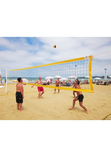 Kr 135 Beach Voleybol Filesi (Saks Mavi/kırmızı/turuncu)
