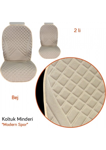 Koltuk Minderi Modern Spor Bej 2 Li BR4818103
