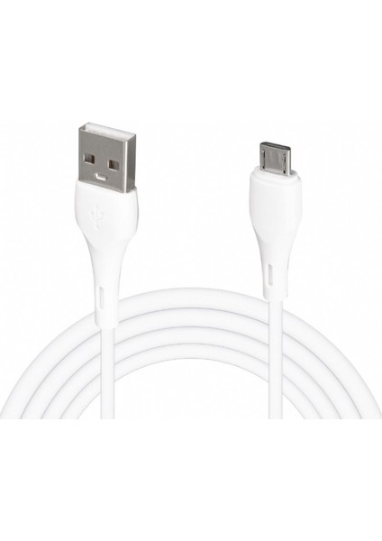 WK-22017 USB To Mıcro USB 1 mt Şarj Kablosu Kutulu (No:5) Var Yok Universal Beyaz