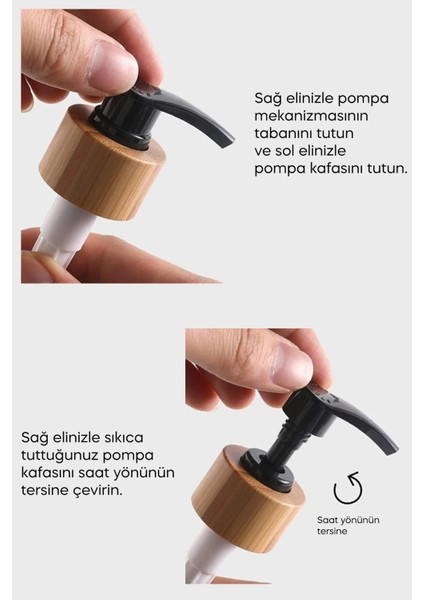 Bambu Standlı 2’li Siyah-Beyaz Mutfak Sıvı Sabunluk ve Deterjanlık Seti 500ML+500ML