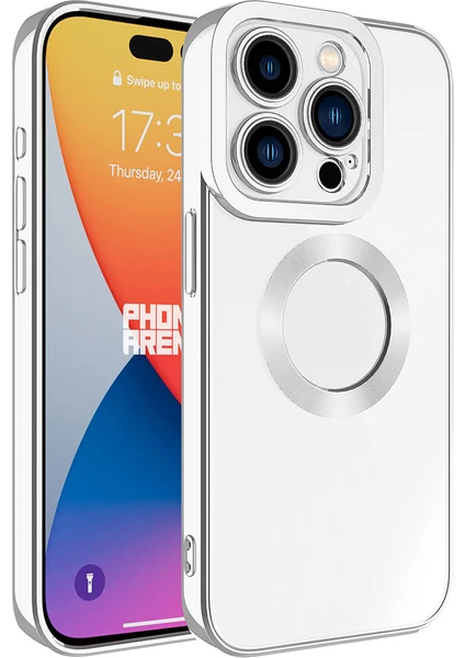 Apple iPhone 15 Pro Kılıf Kamera Korumalı Logo Gösteren Zore Omega Kapak