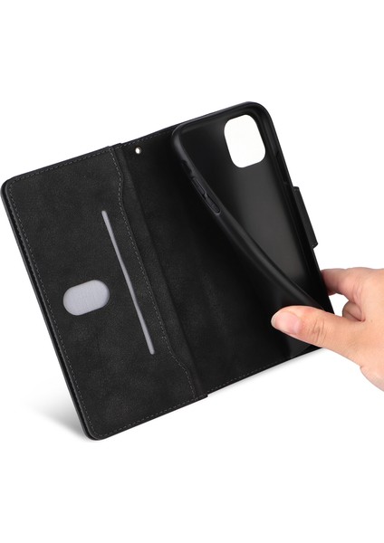 Ile Uyumluiphone 11 Pro Mıknatıslı Deri Zip Cüzdan Kart Sahibi (Yurt Dışından)