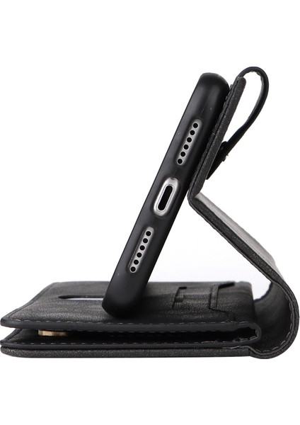 Ile Uyumluiphone 11 Pro Mıknatıslı Deri Zip Cüzdan Kart Sahibi (Yurt Dışından)