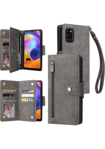 Ile Uyumlusamsung Galaxy A31 Mıknatıslı Deri Zip Cüzdan Kart Sahibi (Yurt Dışından) fiyatları