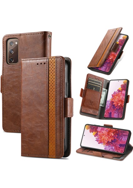 Ile Uyumlu Samsung Galaxy S20FE Cüzdan Kılıfı, Kart Tutuculu Pu Deri Flip Kılıf Rfıd Engelleme Kickstand Telefon Kapağı (Yurt Dışından)