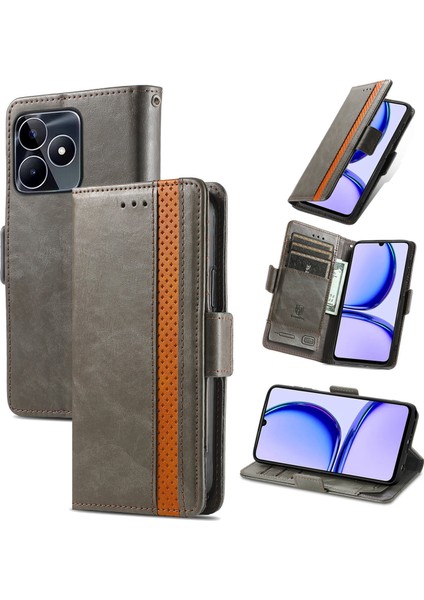 Ile Uyumlu Oppo Realme C53 Cüzdan Kılıfı, Kart Tutuculu Pu Deri Flip Kılıf Rfıd Engelleme Kickstand Telefon Kapağı (Yurt Dışından)
