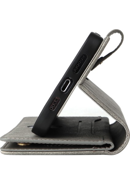 Ile Uyumluiphone 12 Pro Max Mıknatıslı Deri Zip Cüzdan Kart Sahibi (Yurt Dışından)