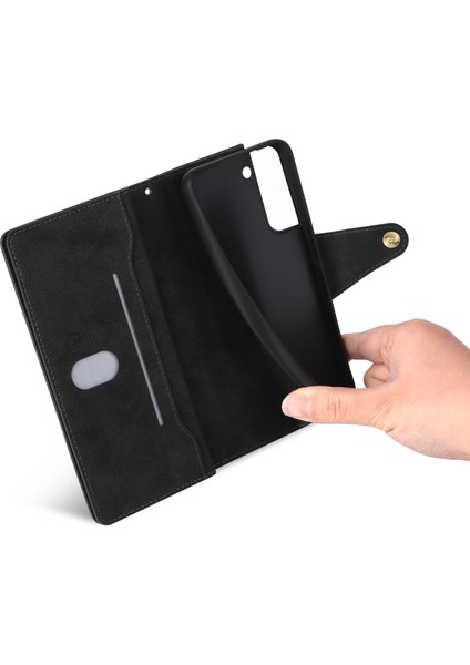 Ile Uyumlusamsung Galaxy S21 Ultra Mıknatıslı Deri Zip Cüzdan Kart Sahibi (Yurt Dışından) fiyatları