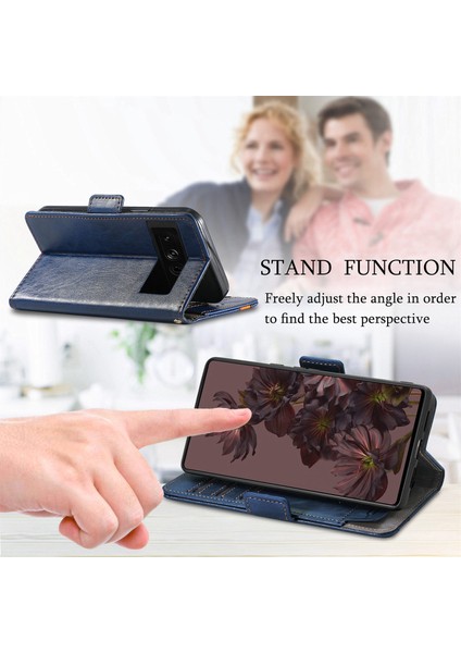 Ile Uyumlu Google Pixel 7 Pro Cüzdan Kılıfı, Kart Tutuculu Pu Deri Flip Kılıf Rfıd Engelleme Kickstand Telefon Kapağı (Yurt Dışından)