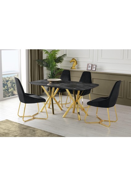 Royal High Gloss Yemek Masası 90*160 cm