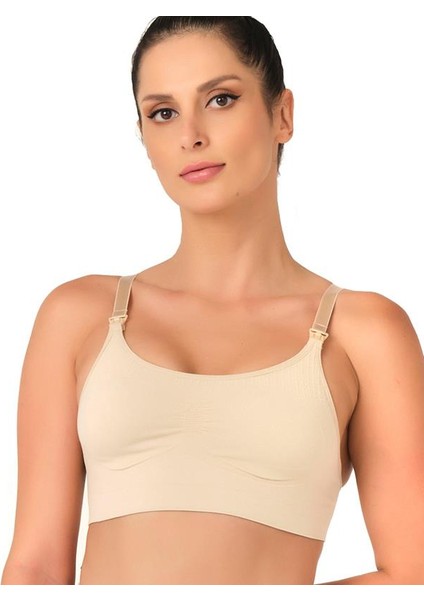Ayarlanabilir Ağraflı Toparlayıcı Etkili Rahat Kadın Hamile Emzirme Sütyeni Ten fiyatları