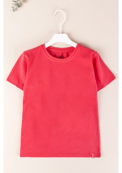 Kısa Kollu Çocuk Tişört Body Düz Narçiçeği