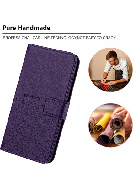 - 1383 iPhone X/xs Için Kart Tutuculu Deri Cüzdan Telefon Kılıfı - Mor (Yurt Dışından) indirimleri