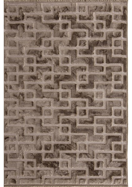 Çam Halı Indus 8005 Vizon Enti Halı Yumuşak Tuşeli Modern Halı