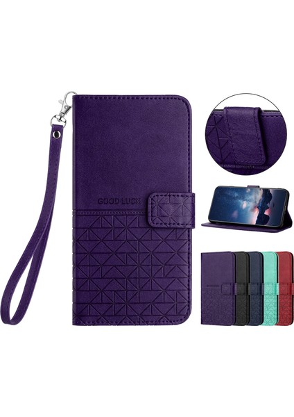 - 1383 Xiaomi Redmi 12C Için Kart Tutuculu Deri Cüzdan Telefon Kılıfı - Mor (Yurt Dışından) fiyatları