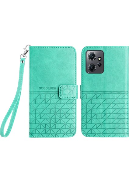 - 1383 Xiaomi Redmi Note 12 4g Için Kart Tutuculu Deri Cüzdan Telefon Kılıfı - Yeşil (Yurt Dışından)