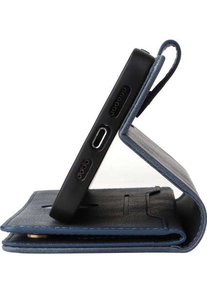 Ile Uyumluiphone 12 Pro Max Mıknatıslı Deri Zip Cüzdan Kart Sahibi (Yurt Dışından)