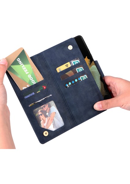 Ile Uyumlusamsung Galaxy S22 Mıknatıslı Deri Zip Cüzdan Kart Sahibi (Yurt Dışından) fiyatları