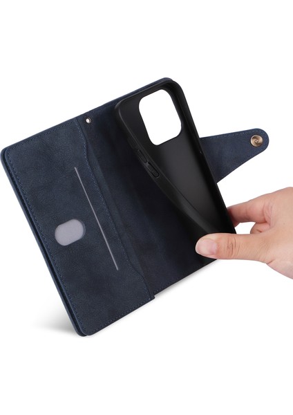 Ile Uyumluiphone 14 Pro Mıknatıslı Deri Zip Cüzdan Kart Sahibi (Yurt Dışından)