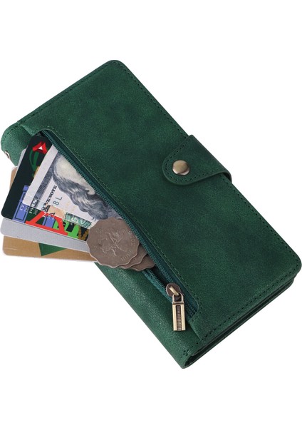 Ile Uyumlusamsung Galaxy S20 Plus Mıknatıslı Deri Zip Cüzdan Kart Sahibi (Yurt Dışından)