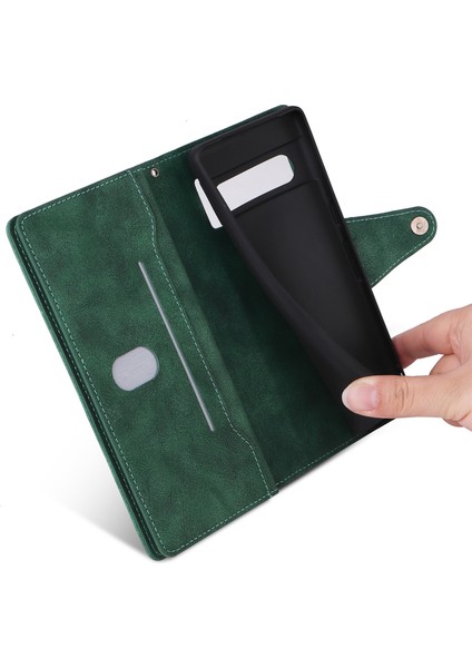 Ile Uyumlugoogle Pixel 7 Pro Mıknatıslı Deri Zip Cüzdan Kart Sahibi (Yurt Dışından) modelleri