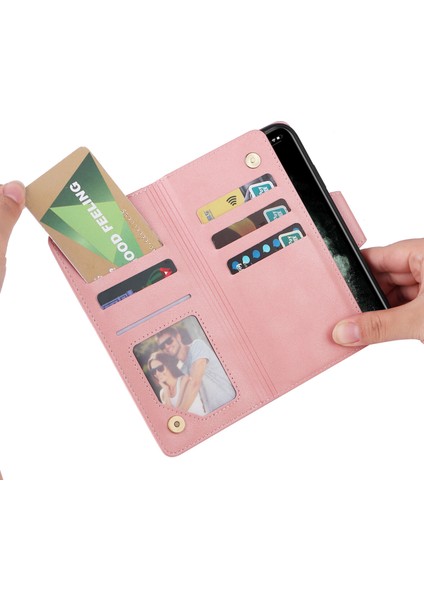 Ile Uyumluiphone 11 Pro Mıknatıslı Deri Zip Cüzdan Kart Sahibi (Yurt Dışından)