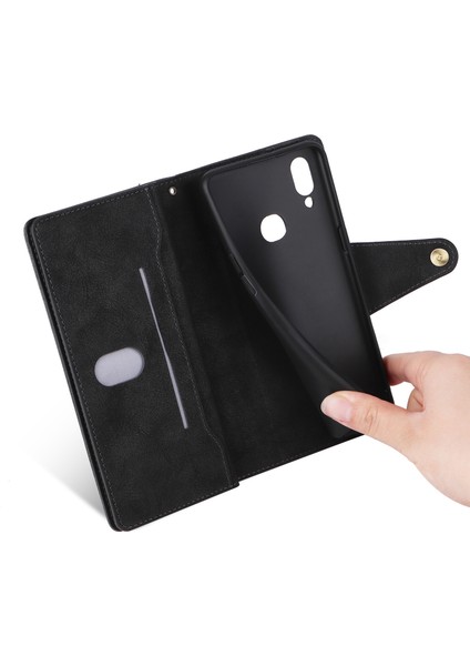 Ile Uyumlusamsung Galaxy A10S Mıknatıslı Deri Zip Cüzdan Kart Sahibi (Yurt Dışından) fiyatları
