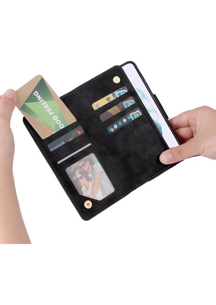 Ile Uyumlusamsung Galaxy S21 Mıknatıslı Deri Zip Cüzdan Kart Sahibi (Yurt Dışından) fiyatları