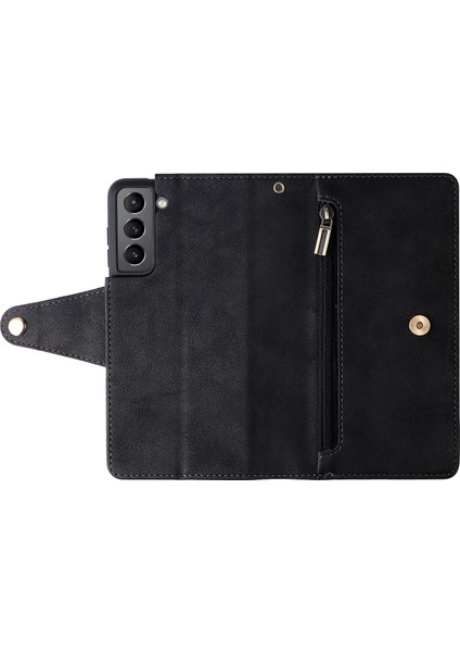 Ile Uyumlusamsung Galaxy S21 Mıknatıslı Deri Zip Cüzdan Kart Sahibi (Yurt Dışından) fırsatları