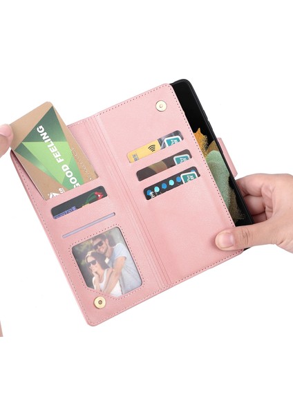Ile Uyumlusamsung Galaxy S22 Mıknatıslı Deri Zip Cüzdan Kart Sahibi (Yurt Dışından) fiyatları
