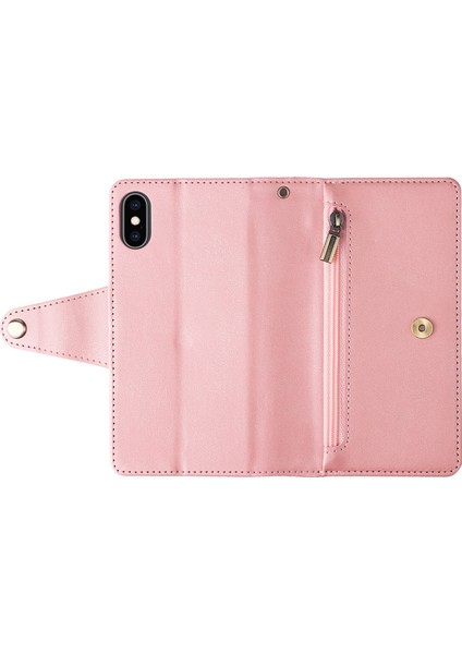 Yihang Boutique Ile Uyumluiphone Xs Max Mıknatıslı Deri Zip Cüzdan Kart Sahibi (Yurt Dışından)