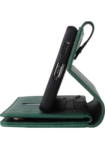 Ile Uyumlusamsung Galaxy S21FE Mıknatıslı Deri Zip Cüzdan Kart Sahibi (Yurt Dışından)