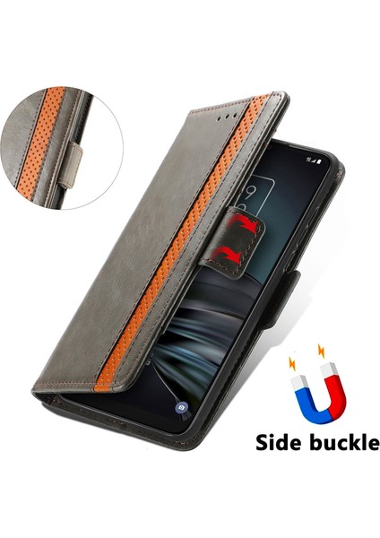 - 1383 Tcl 20 Xe Için Kart Tutuculu Pu Deri Cüzdan Telefon Kılıfı - Gri (Yurt Dışından)