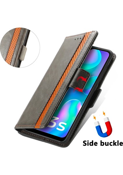 - 1383 Vivo Y3S 2021 Için Kart Tutuculu Pu Deri Cüzdan Telefon Kılıfı - Gri (Yurt Dışından) fırsatları