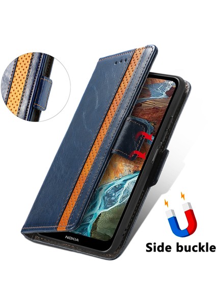 - 1383 Nokia G300 Için Kart Tutuculu Pu Deri Cüzdan Telefon Kılıfı - Mavi (Yurt Dışından) fırsatları