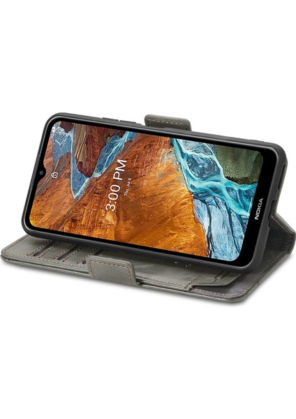 - 1383 Nokia G300 Için Kart Tutuculu Pu Deri Cüzdan Telefon Kılıfı - Gri (Yurt Dışından) modelleri