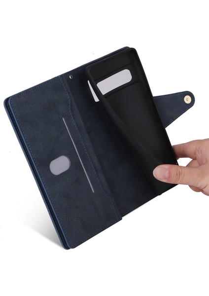 Ile Uyumlugoogle Pixel 7 Pro Mıknatıslı Deri Zip Cüzdan Kart Sahibi (Yurt Dışından) modelleri