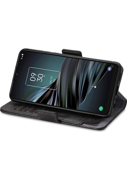 - 1383 Tcl 20 Xe Için Kart Tutuculu Pu Deri Cüzdan Telefon Kılıfı - Siyah (Yurt Dışından)