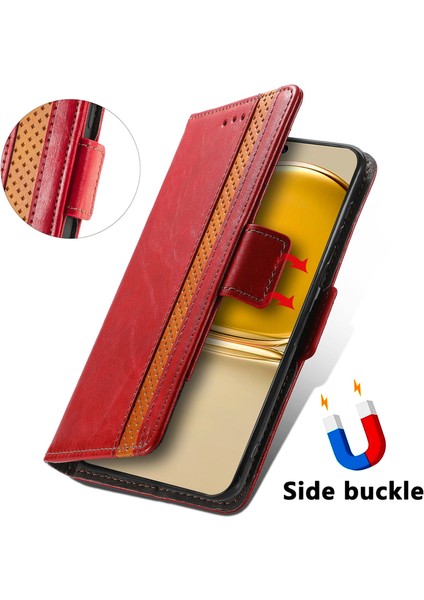 - 1383 Huawei P50 Için Kart Tutuculu Pu Deri Cüzdan Telefon Kılıfı - Bordo (Yurt Dışından) fırsatları