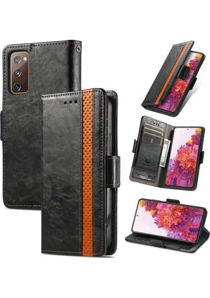Ile Uyumlu Samsung Galaxy S20FE Cüzdan Kılıfı, Kart Tutuculu Pu Deri Flip Kılıf Rfıd Engelleme Kickstand Telefon Kapağı (Yurt Dışından)