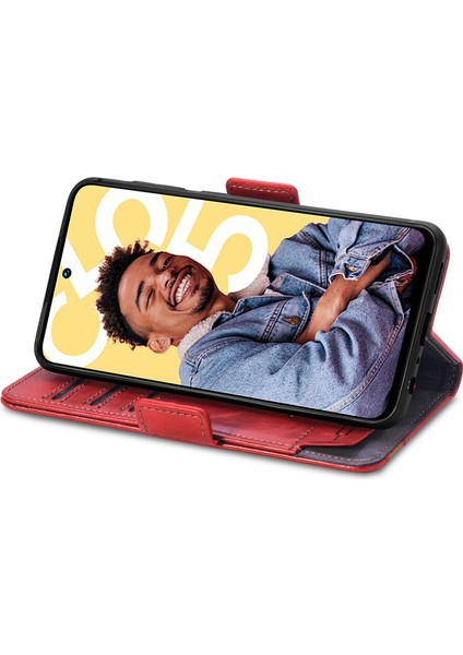 - 1383 Realme C55 Için Kart Tutuculu Pu Deri Cüzdan Telefon Kılıfı - Bordo (Yurt Dışından) fırsatları