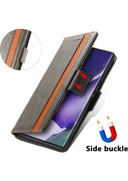 - 1383 Samsung Galaxy S22 Ultra Için Kart Tutuculu Pu Deri Cüzdan Telefon Kılıfı - Gri (Yurt Dışından) fırsatları