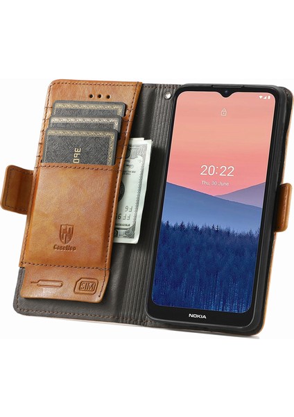 - 1383 Nokia C21 Için Kart Tutuculu Pu Deri Cüzdan Telefon Kılıfı - Haki (Yurt Dışından) fiyatları