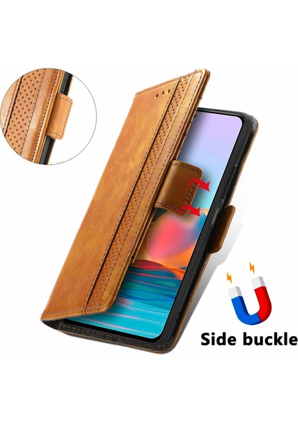 - 1383 Xiaomi Redmi Note 10 Pro Için Kart Tutuculu Pu Deri Cüzdan Telefon Kılıfı - Haki (Yurt Dışından) fırsatları