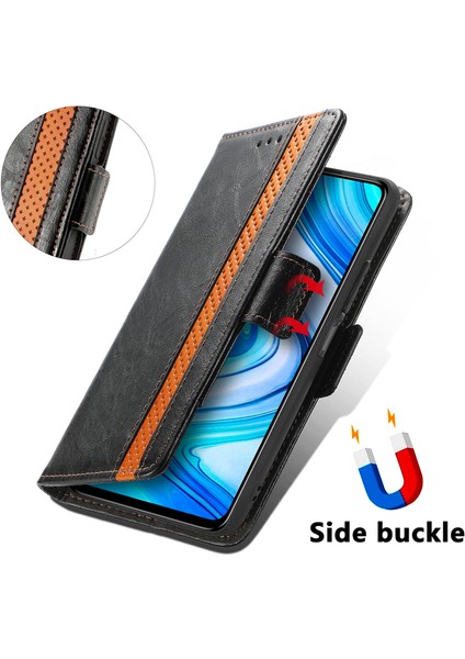 - 1383 Redmi Note 9 Pro Için Kart Tutuculu Pu Deri Cüzdan Telefon Kılıfı - Siyah (Yurt Dışından) fırsatları