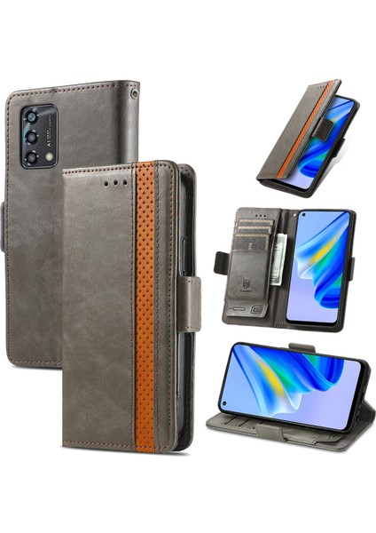 Ile Uyumlu Oppo A95 4g 5g Cüzdan Kılıfı, Kart Tutuculu Pu Deri Flip Kılıf Rfıd Engelleme Kickstand Telefon Kapağı (Yurt Dışından)