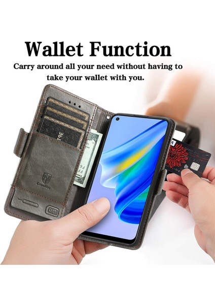 Ile Uyumlu Oppo A95 4g 5g Cüzdan Kılıfı, Kart Tutuculu Pu Deri Flip Kılıf Rfıd Engelleme Kickstand Telefon Kapağı (Yurt Dışından) fiyatları