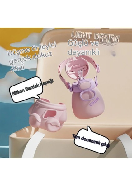 Ayçiçeği Çocuk Su Bardağı Motu Paslanmaz Çelik Termos Bardak Saman Akıllı Su Bardağı (Yurt Dışından)